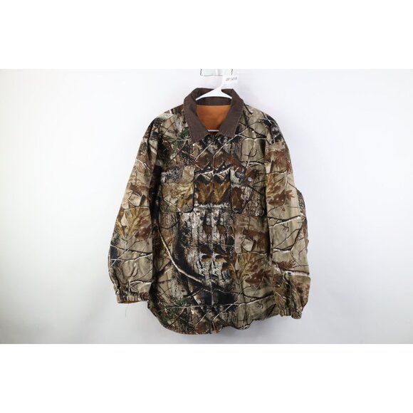 Vtg Walls Mens Large Canvas Twill Reversible Camouflage Shirt Jacket Jac Shirt